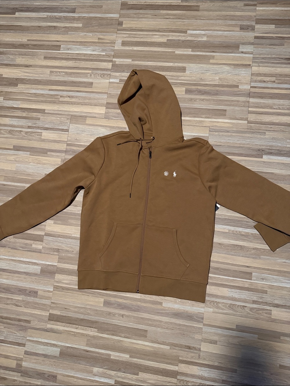 Polo by Ralph Lauren Brown Zip-Up Hoodie Sweater